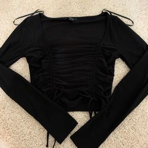 Forever 21 Ruched Long Sleeve Top